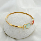 Fanta and Aqua Chalcedony Bracelet - Pure Silver - Handcrafted Bracelet - Bestseller Jewelry - Gift For Grandma - Jewelry For Strength